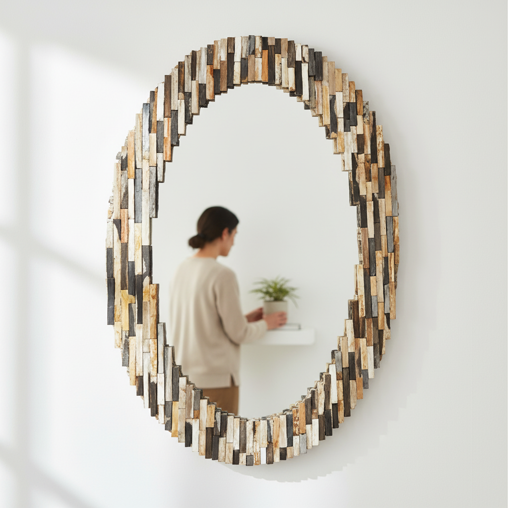 Relic Multi Tile Oval Wall Mirror