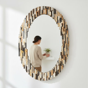 Relic Multi Tile Oval Wall Mirror
