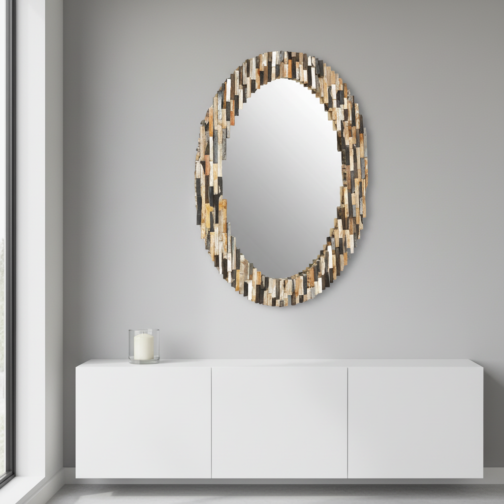Relic Multi Tile Oval Wall Mirror