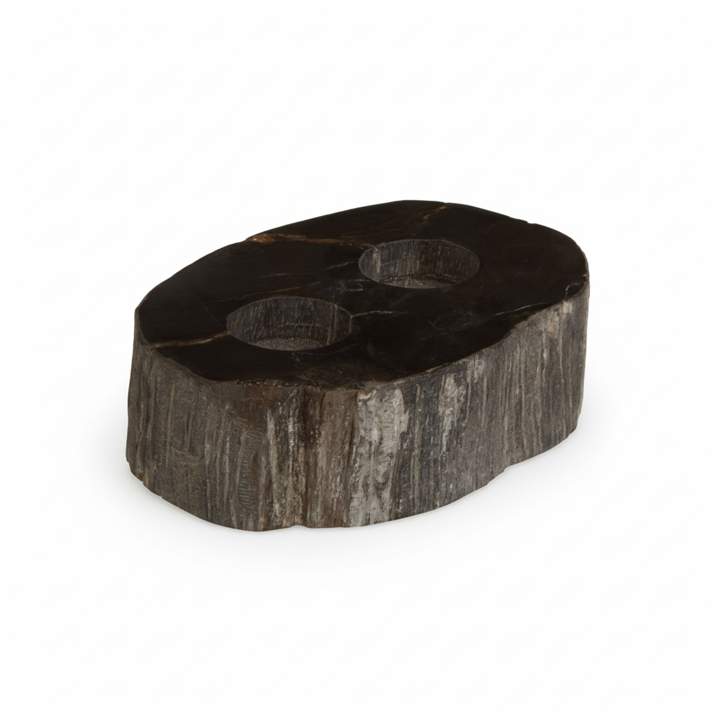 Relic Petrified Wood 2 Tealight Holder