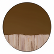 Relic Petrified Wood Tile Large Round Mirror