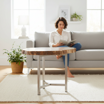 Relic Small Petrified Wood Side Table