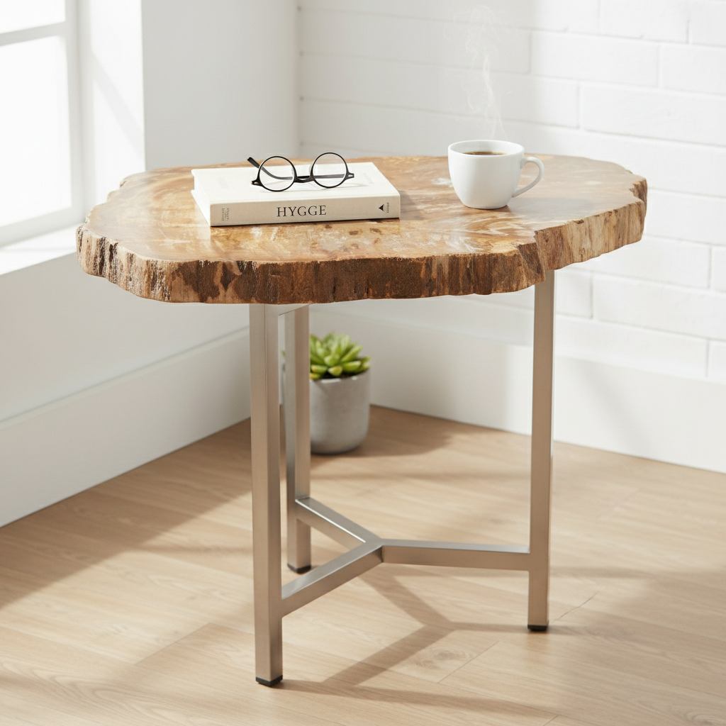 Relic Small Petrified Wood Side Table