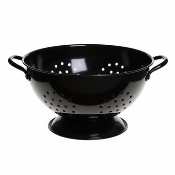 Retro Black Enamel Colander