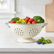 Retro Cream Enamel Colander