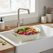Retro Cream Enamel Colander