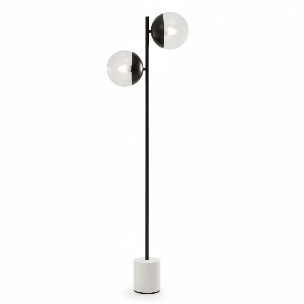 Revive Two Light Black Floor Lamp