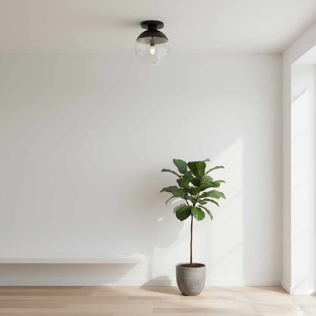 Revive Black Finish Ceiling Light