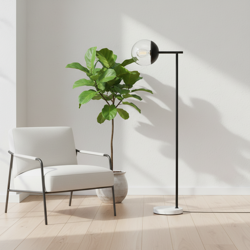 Revive Black Finish Floor Lamp