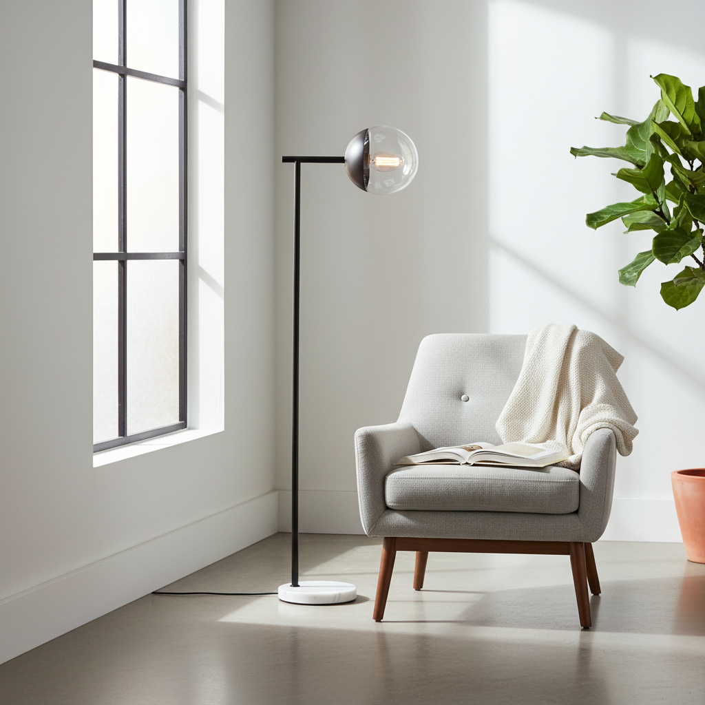 Revive Black Finish Floor Lamp