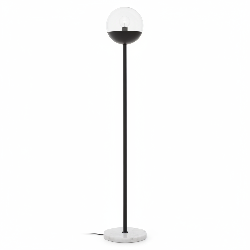 Revive Black Finish Metal Floor Lamp