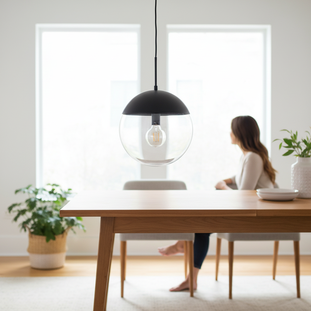 Revive Black Finish Pendant Light