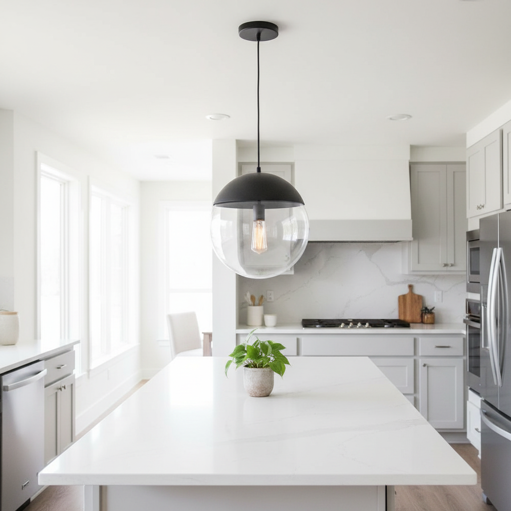 Revive Black Finish Pendant Light