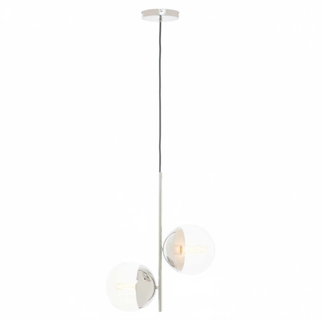 Revive Chrome Finish 2 Bulb Pendant Light