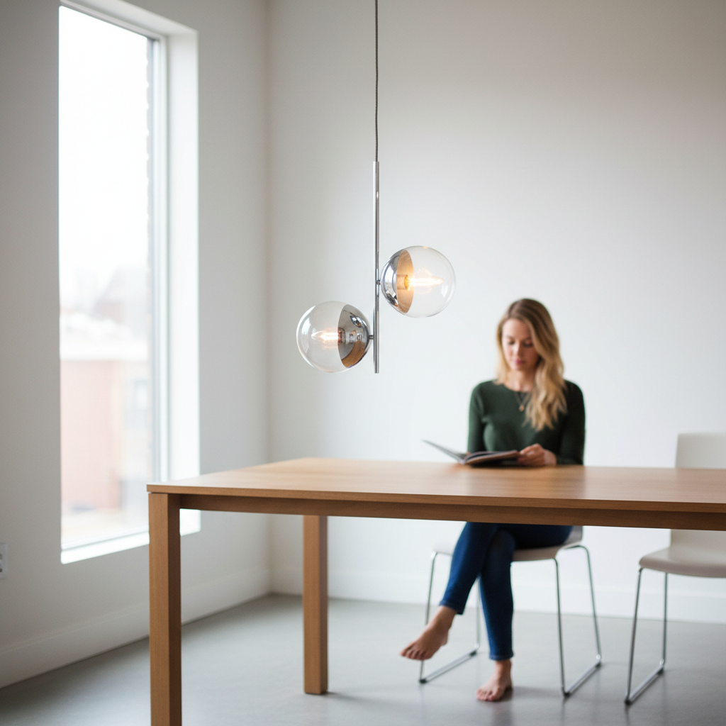 Revive Chrome Finish 2 Bulb Pendant Light