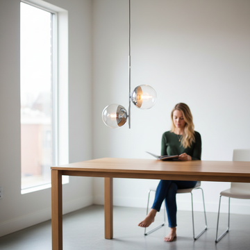 Revive Chrome Finish 2 Bulb Pendant Light