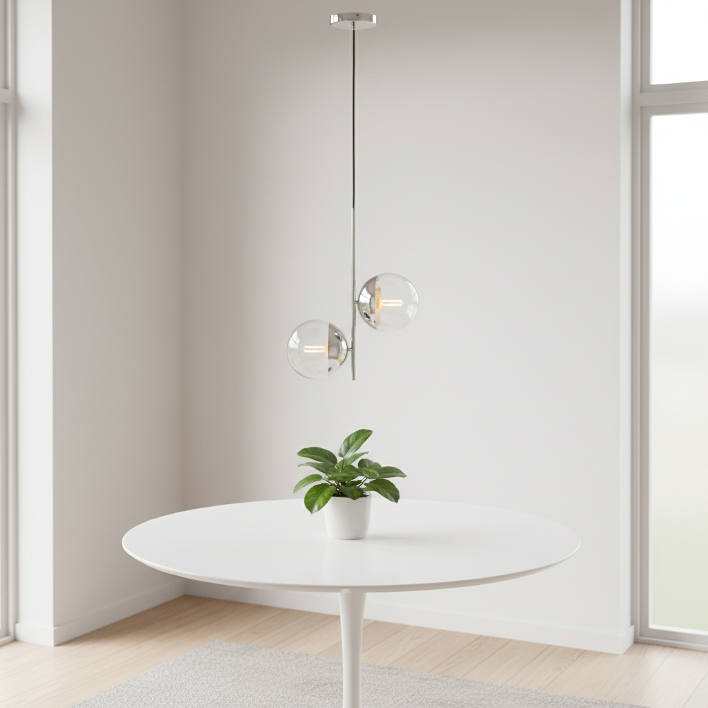 Revive Chrome Finish 2 Bulb Pendant Light