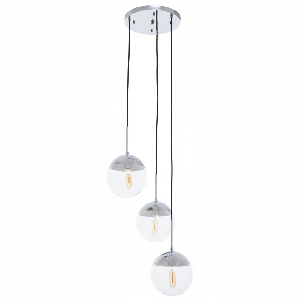 Revive Chrome Finish 3 Pendant Light