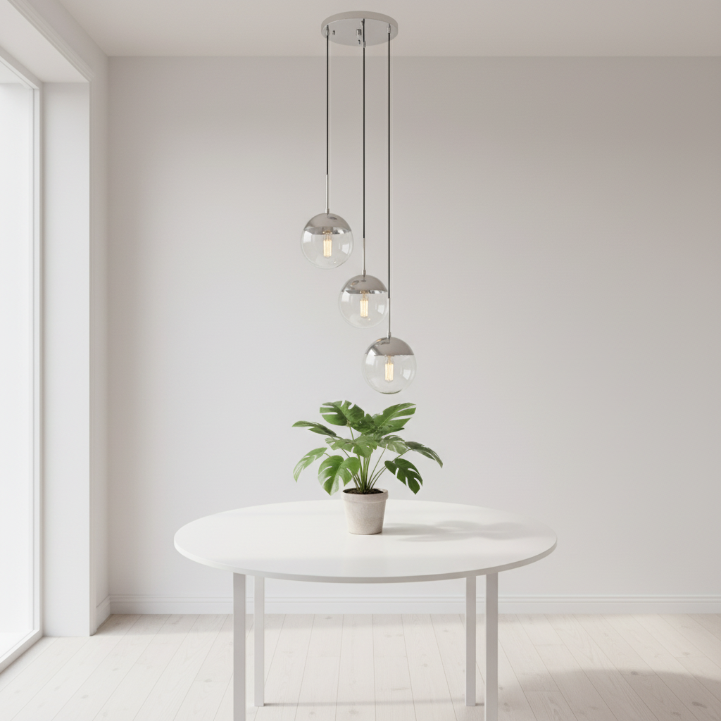 Revive Chrome Finish 3 Pendant Light