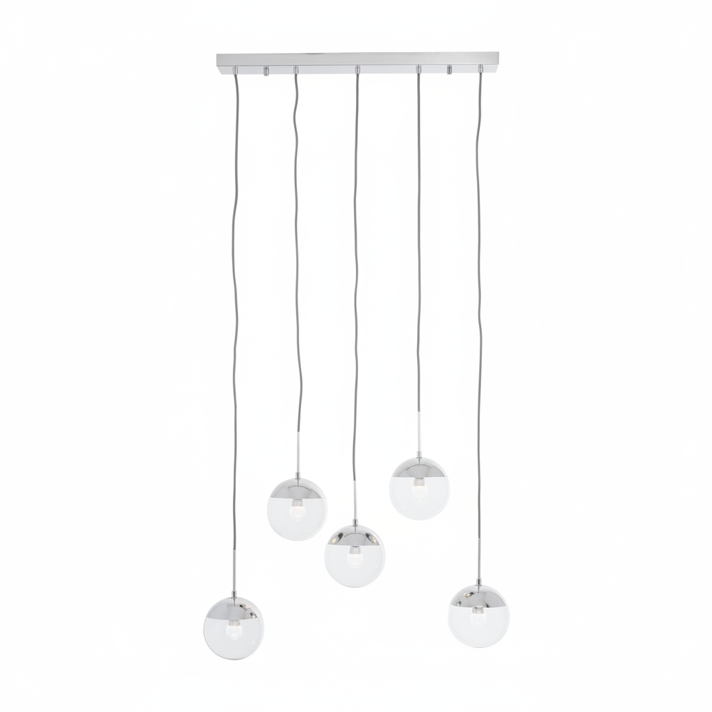Revive Chrome Finish 5 Pendant Light