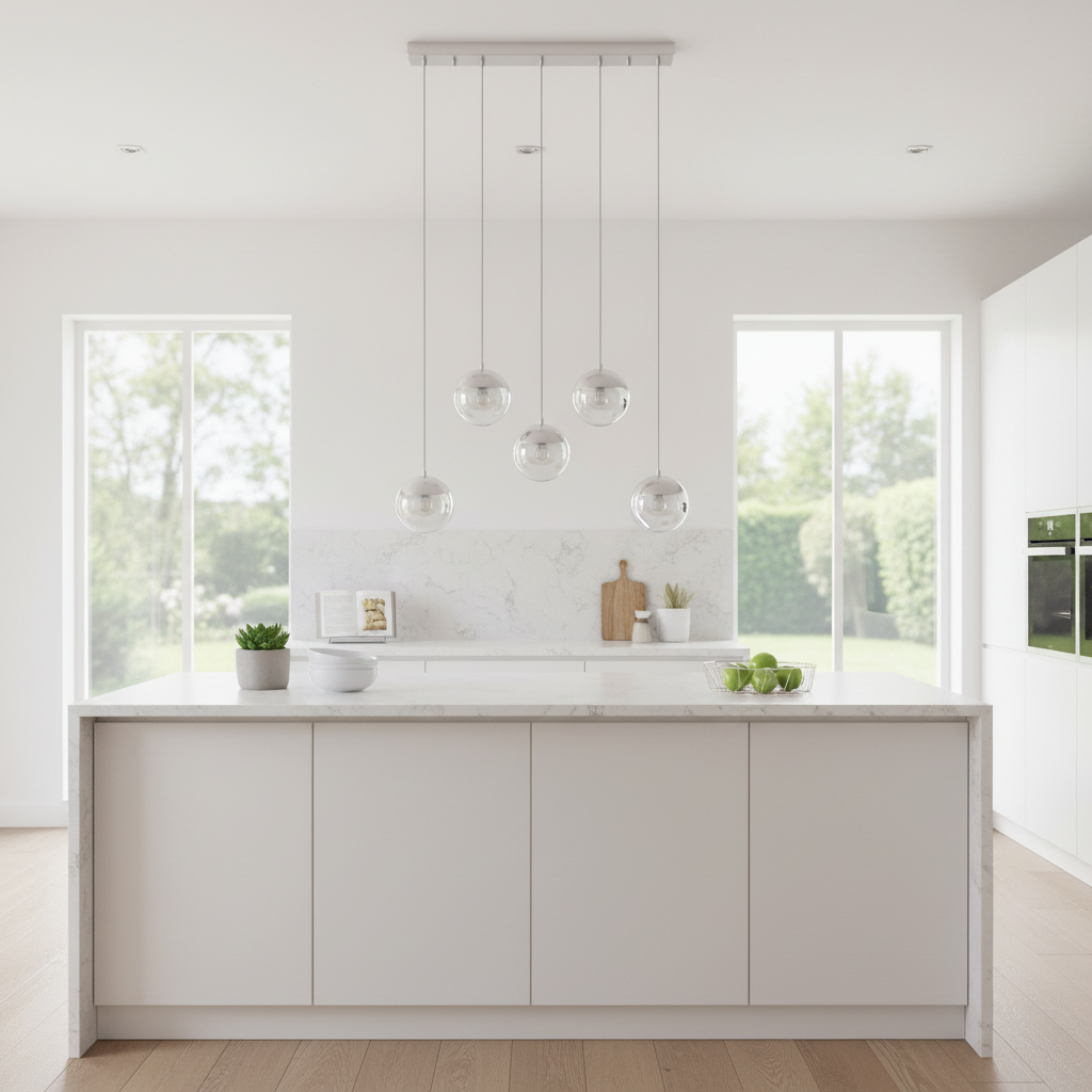 Revive Chrome Finish 5 Pendant Light