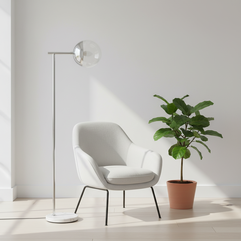 Revive Chrome Finish Floor Lamp