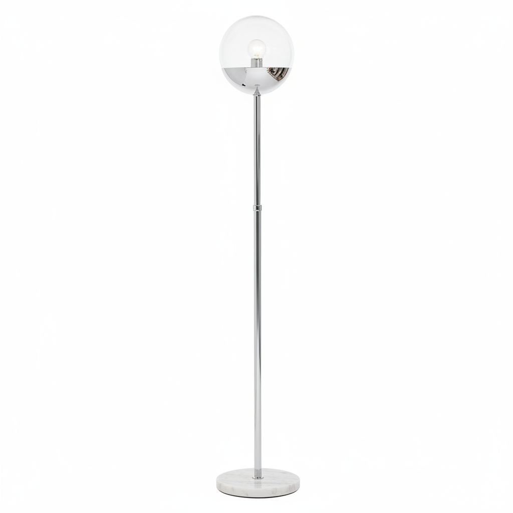 Revive Chrome Finish Metal Floor Lamp