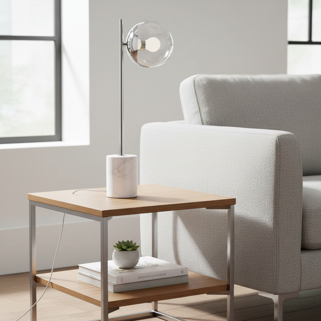 Revive Chrome Finish Table Lamp