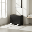Rex 45L Matte Black 3 Compartment Recycle Bin