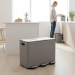 Rex 45L Matte Grey 3 Compartment Recycle Bin