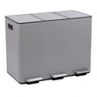 Rex 45L Matte Grey 3 Compartment Recycle Bin
