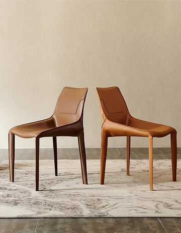 Rinaldi Modern Dining Chair, Real Leather