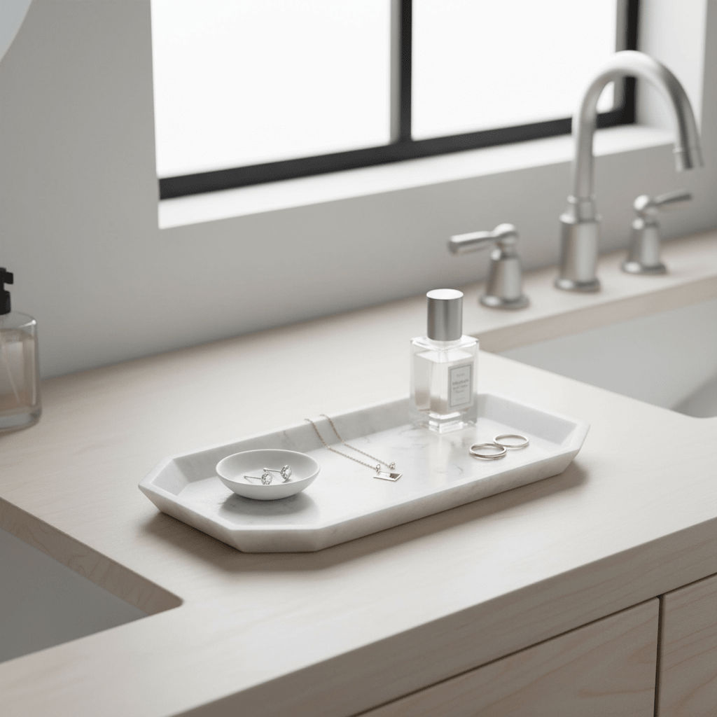 Riviera Marble Effect Vanity Tray