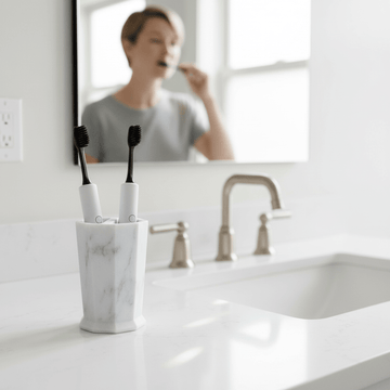Riviera Two Compartment Toothbrush Holder
