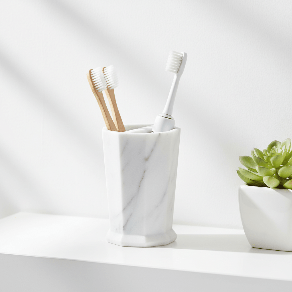 Riviera Two Compartment Toothbrush Holder