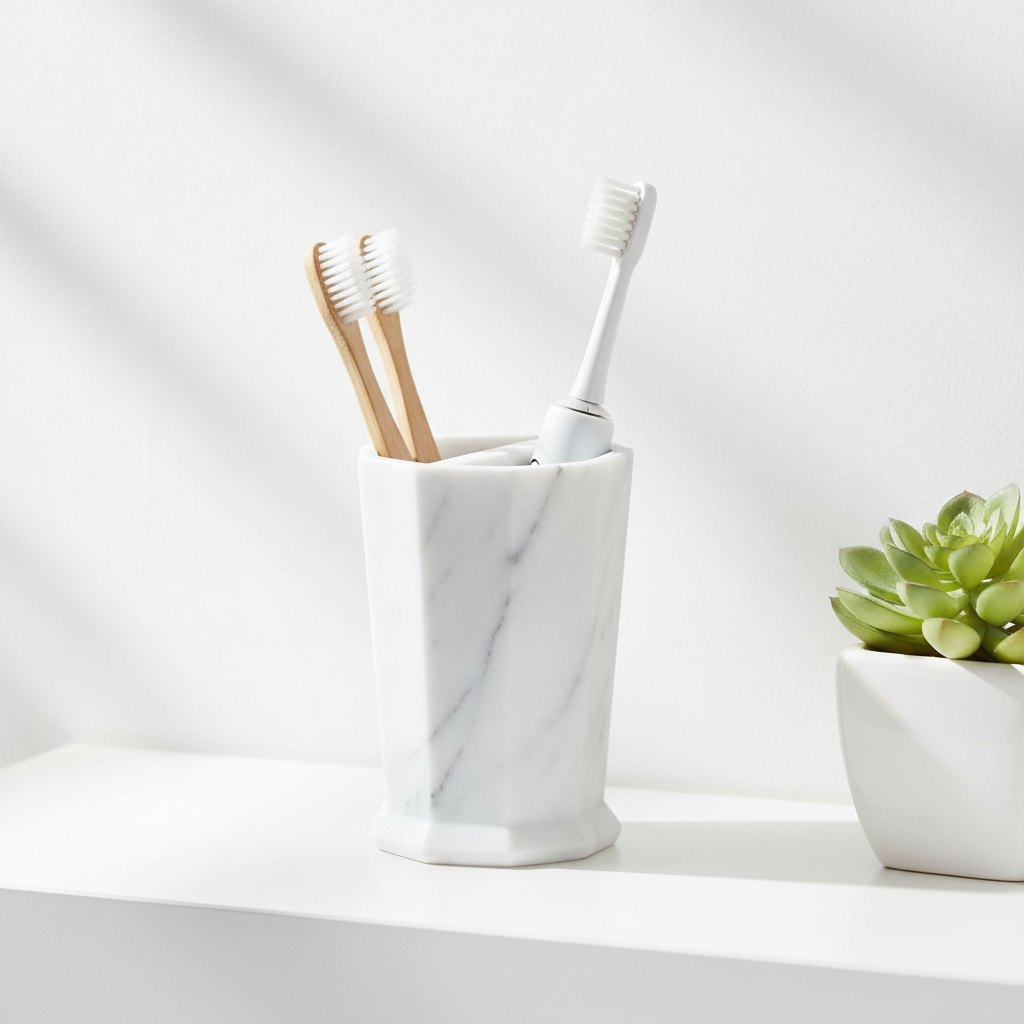 Riviera Two Compartment Toothbrush Holder
