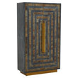Roselle Recycled Elm Wood Cabinet With Brass Finish Base