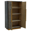 Roselle Recycled Elm Wood Cabinet With Brass Finish Base