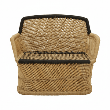Rowan Two Seater Natural And Black Sofa