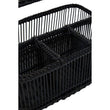 Rustic Black Rattan And Bamboo Caddy Bask