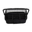 Rustic Black Rattan And Bamboo Caddy Bask