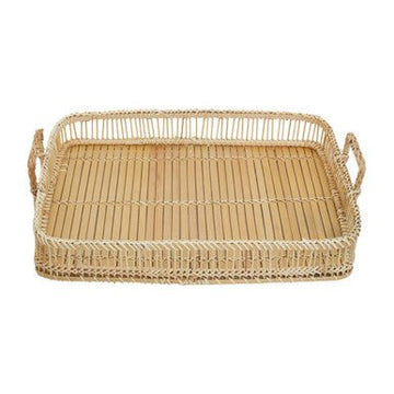 Rustic Rattan/Bamboo Natural Rectangular