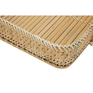 Rustic Rattan/Bamboo Natural Rectangular
