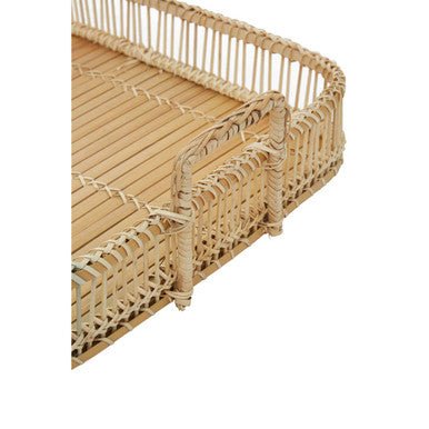 Rustic Rattan/Bamboo Natural Rectangular