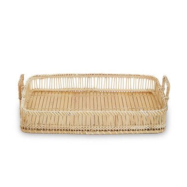 Rustic Rattan/Bamboo Natural Rectangular