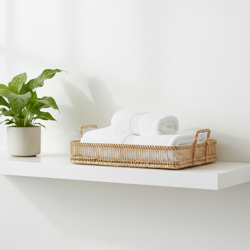 Rustic Rattan/Bamboo Natural Rectangular