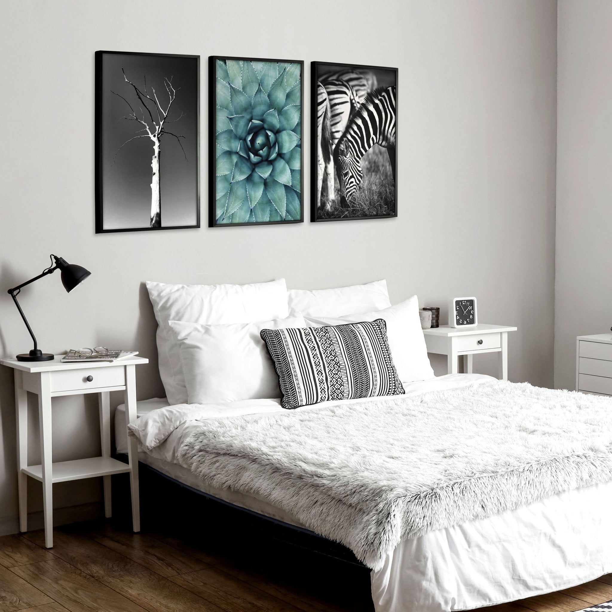 Safari Bedroom | Set of 3 African Wildlife Wall art Prints