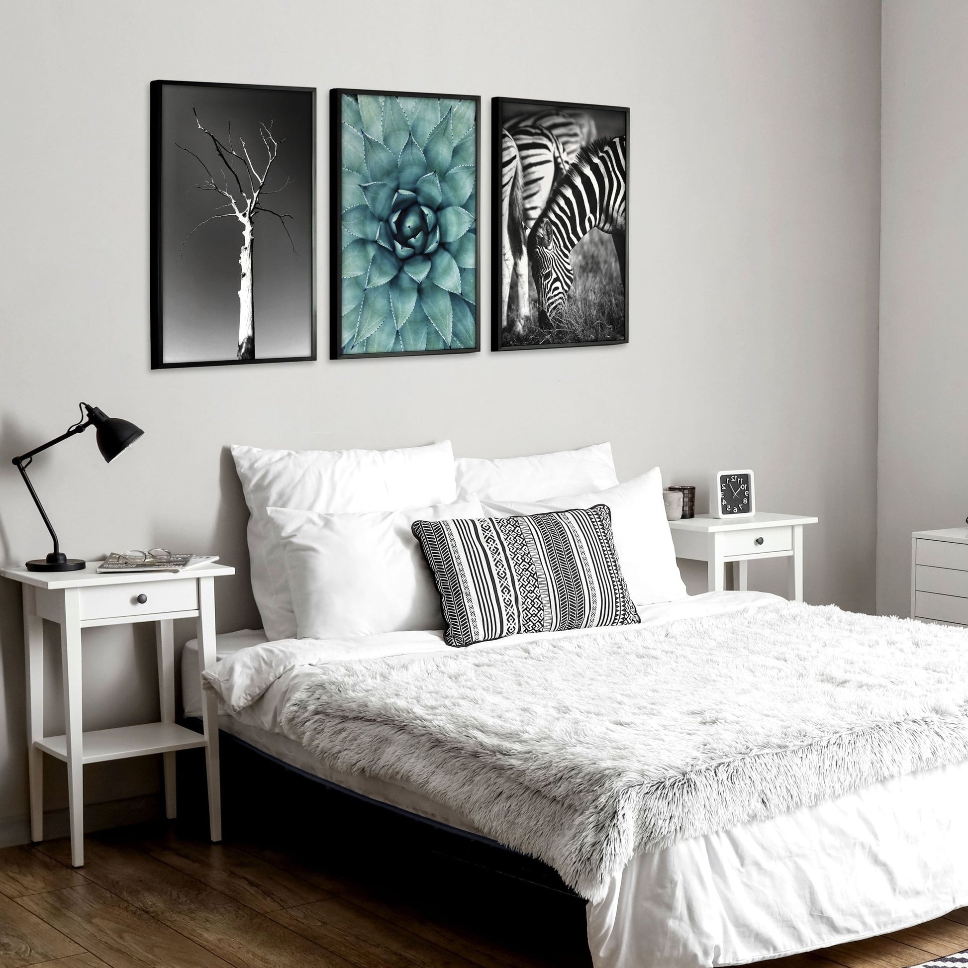 Safari Bedroom | Set of 3 African Wildlife Wall art Prints