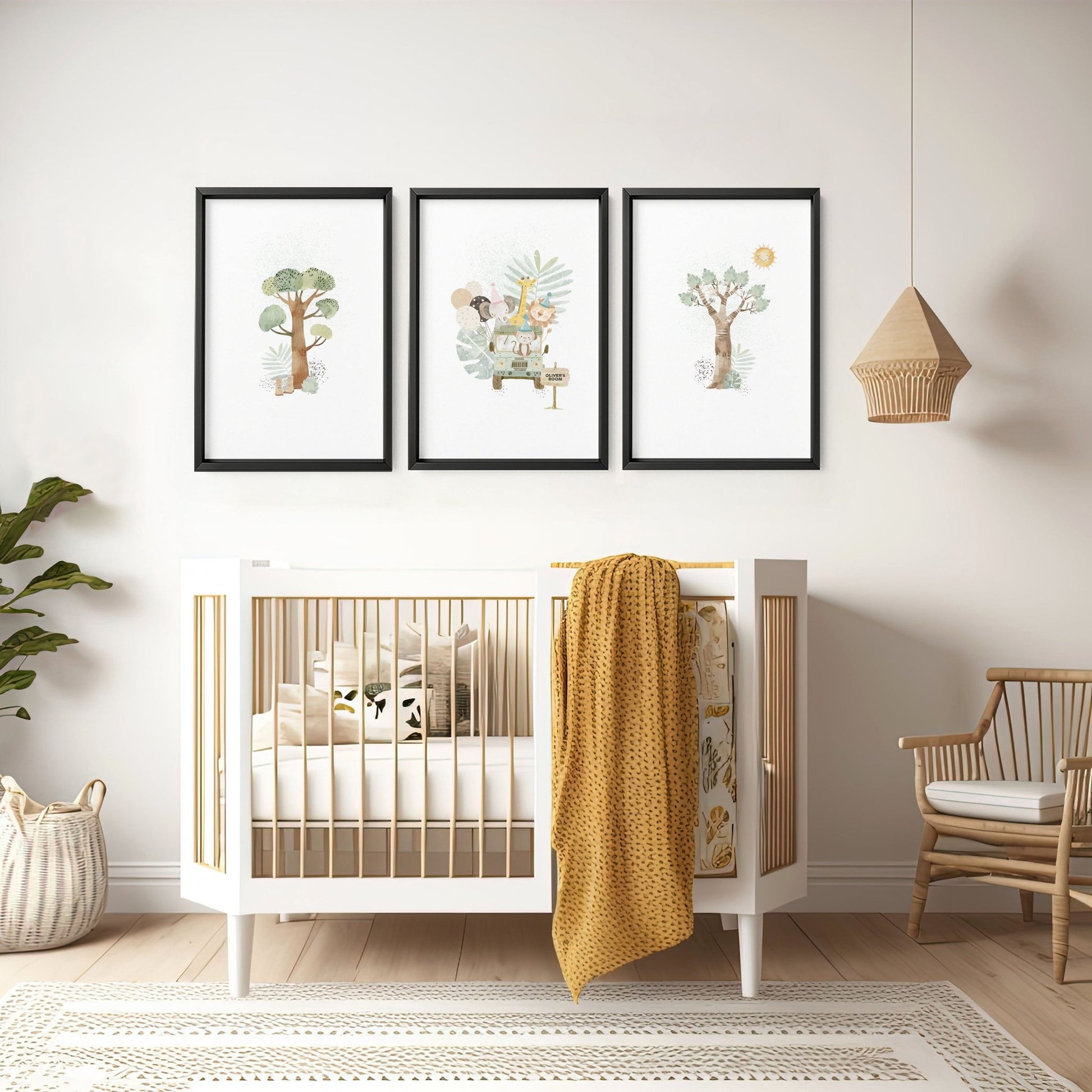 Safari Nursery Pictures | Set of 3 wall art prints