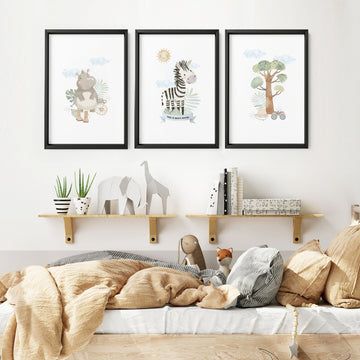 Safari Nursery Print | Set of 3 wall art prints